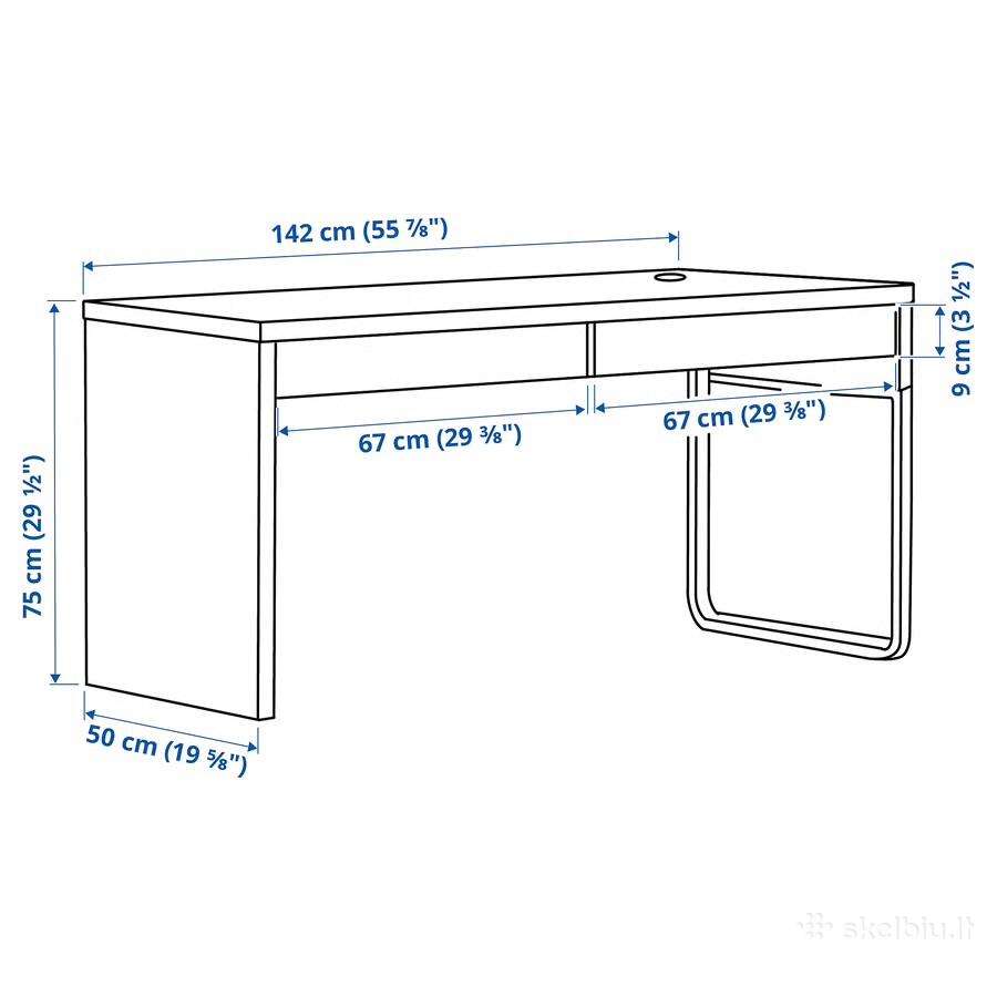 Ikea Juodas Rašomasis Stalas - nuotraukos Nr. 9
