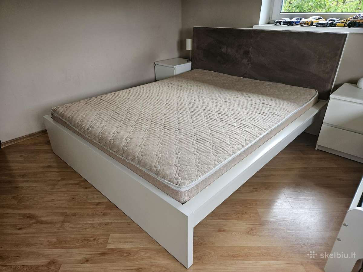 Ikea Malm lovos rėmas su dviem stalčiais 160x200 - nuotraukos Nr. 2