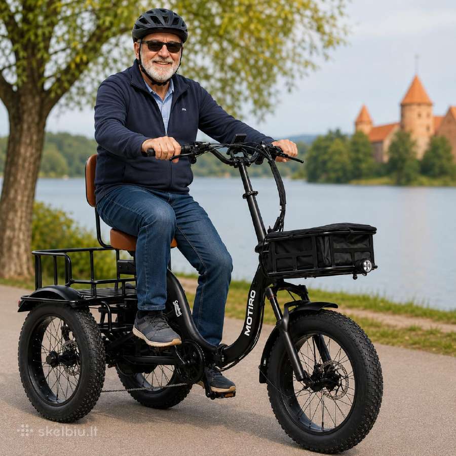 Triratis elektrinis dviratis Motiro "M6" fat tyre - nuotraukos Nr. 10