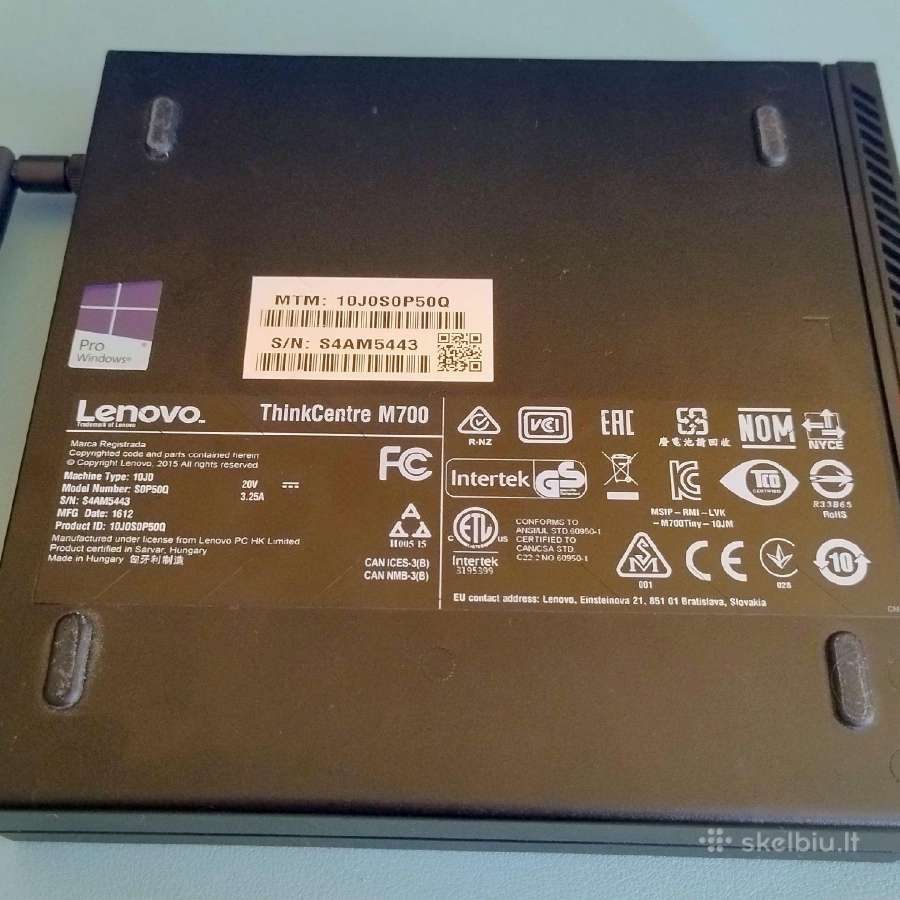 Mažas (Minipc) Lenovo Thinkcentre M700 - nuotraukos Nr. 3