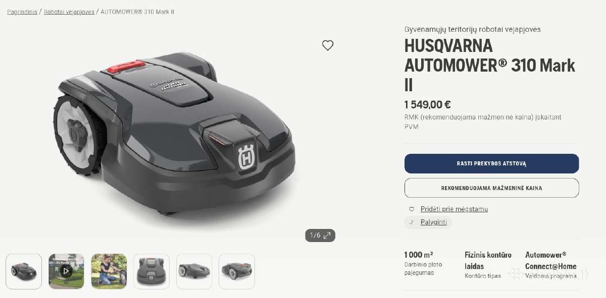 Husqvarna Automower® 310 Mark II - nuotraukos Nr. 10