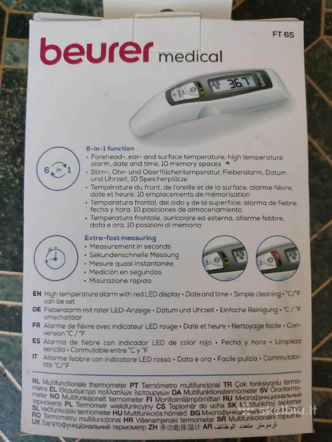 Beurer medic.6 funkcijų bekontaktis term. - nuotraukos Nr. 2