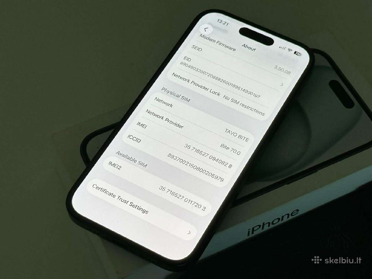 Parduodu iPhone 15 128gb - nuotraukos Nr. 3