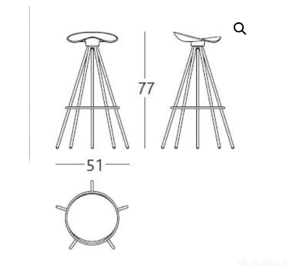 Baro kėdės Amat Jamaica stool - nuotraukos Nr. 4