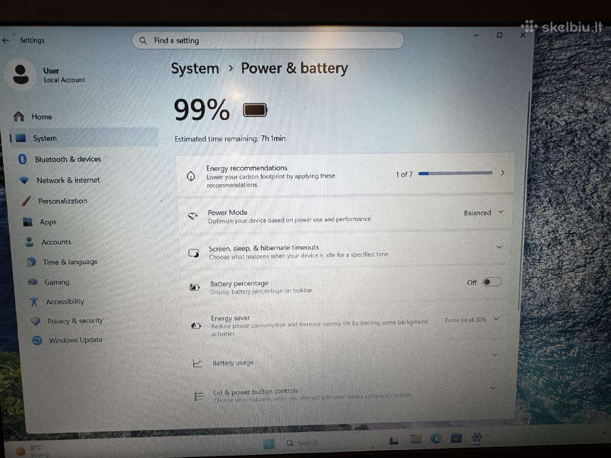 Lenovo Thinkpad 15.6fhd i5 2.7ghz 8gb Ssd180gb - nuotraukos Nr. 4