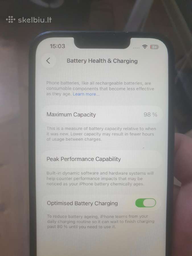 iPhone 13 98% - nuotraukos Nr. 3