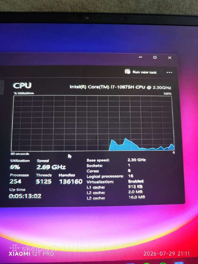 Razer Blade 15 Advanced, 16gb RAM, i7, 1tb SSD - nuotraukos Nr. 6
