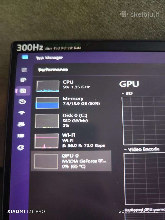 Razer Blade 15 Advanced, 16gb RAM, i7, 1tb SSD - nuotraukos Nr. 10