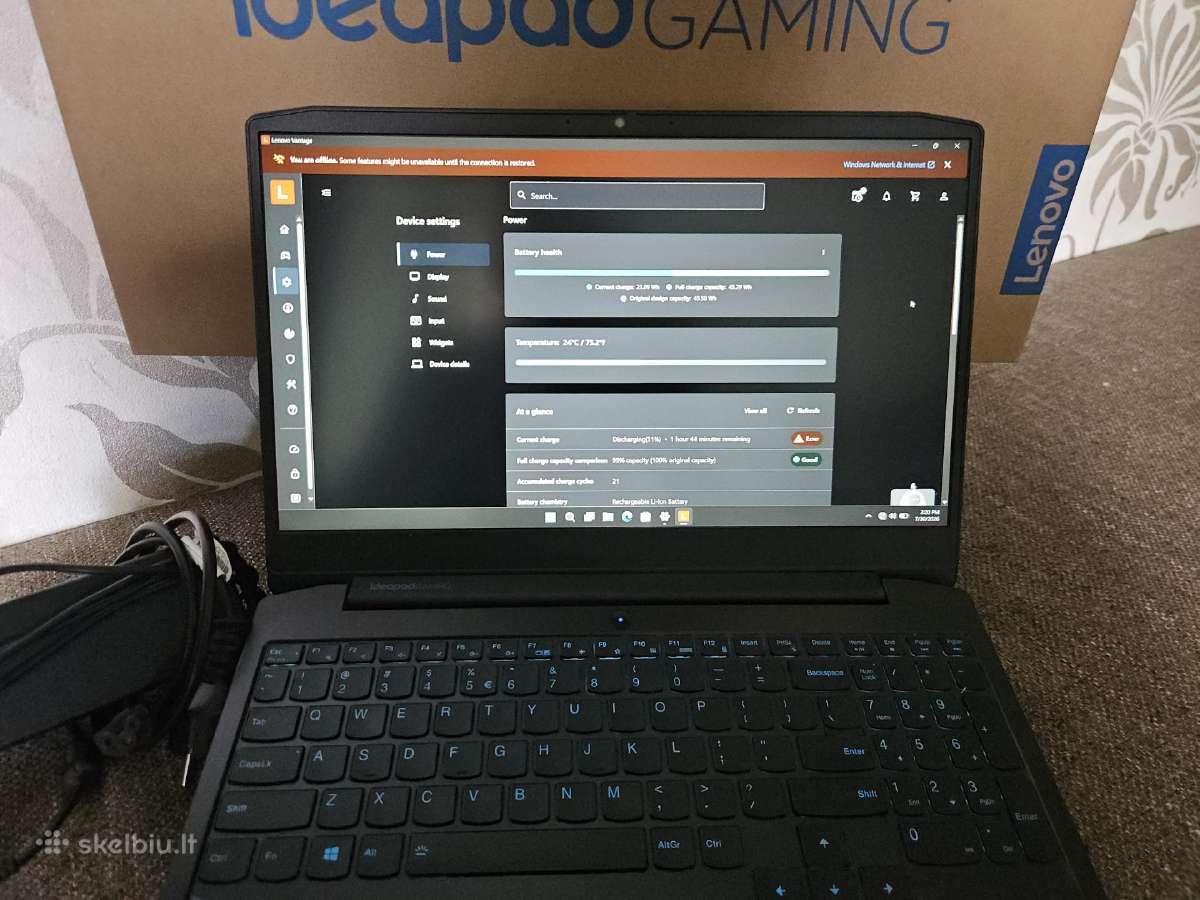 Laptopas lenovo ideapad gaming 3 - nuotraukos Nr. 2