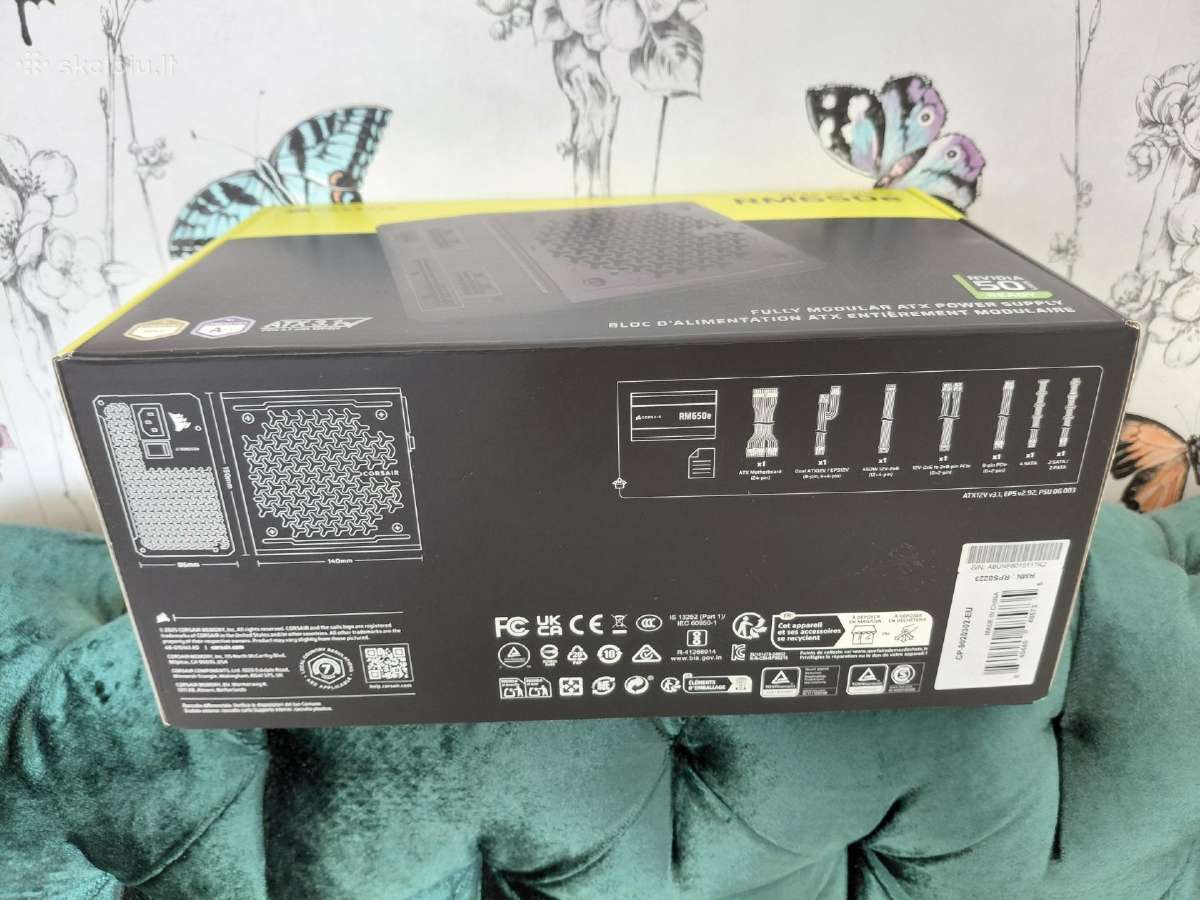 Maitinimo blokas Corsair Rm650e - nuotraukos Nr. 4
