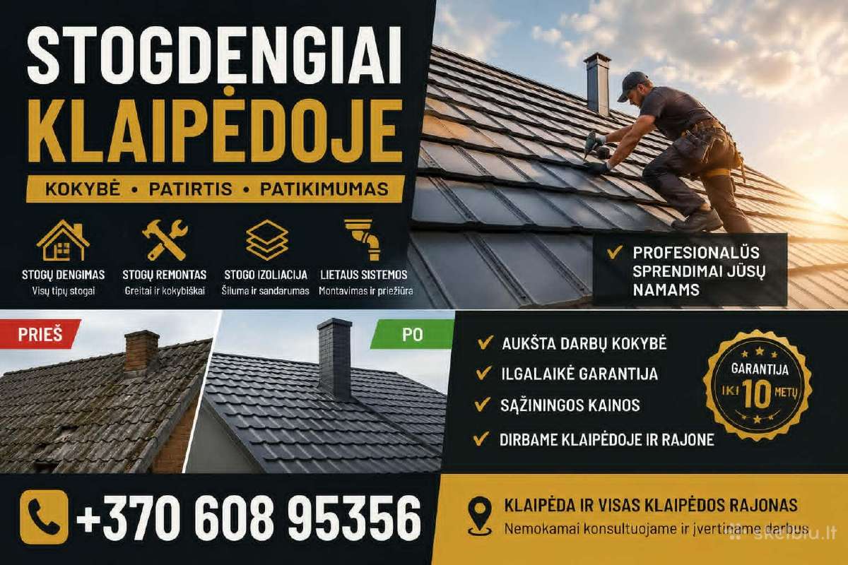 Stogo avarinis remontas Klaipėdoje +370*608*95356 - nuotraukos Nr. 4