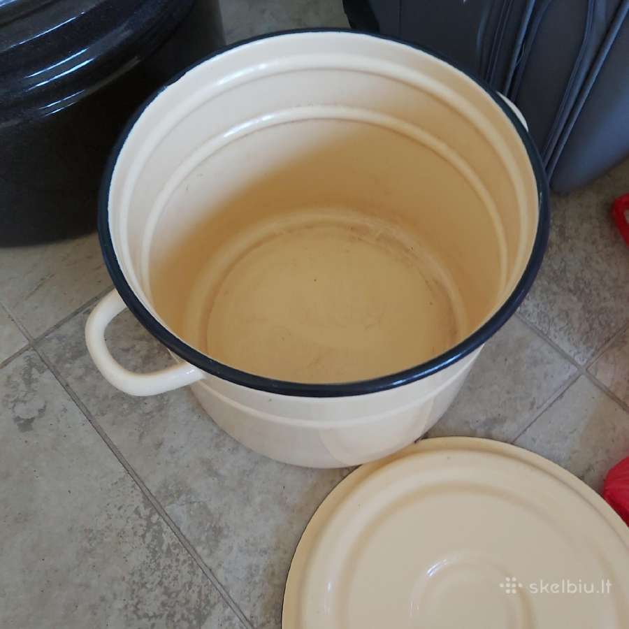 Emaliuotas puodas apie 10l - nuotraukos Nr. 2