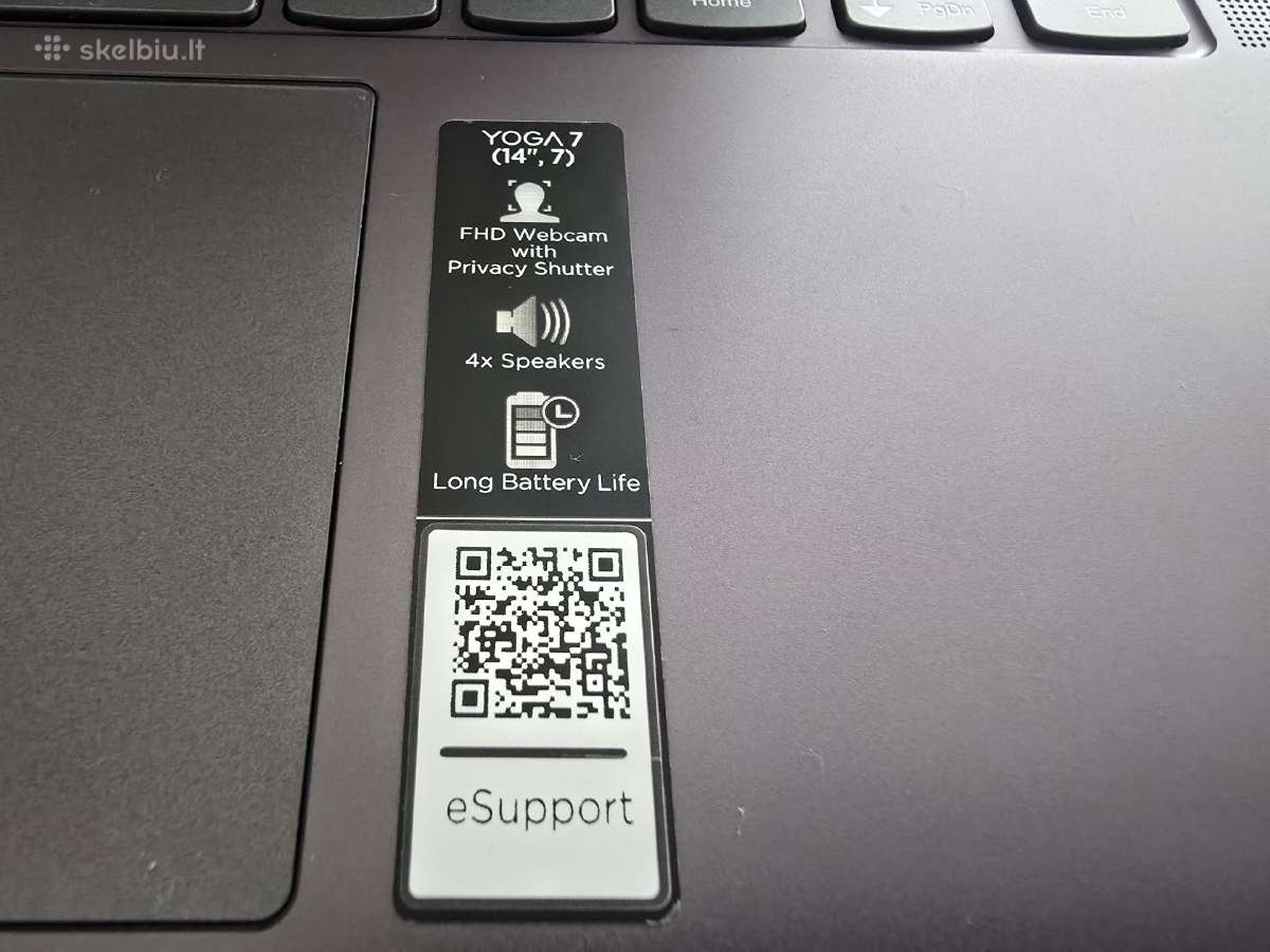Parduodamas Lenovo Yoga 7 2023m - nuotraukos Nr. 3