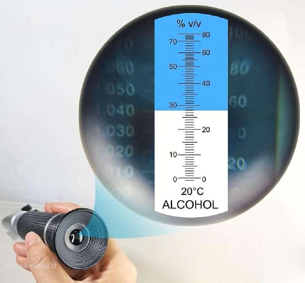 Alkoholio refraktometras, 0-80% - nuotraukos Nr. 3