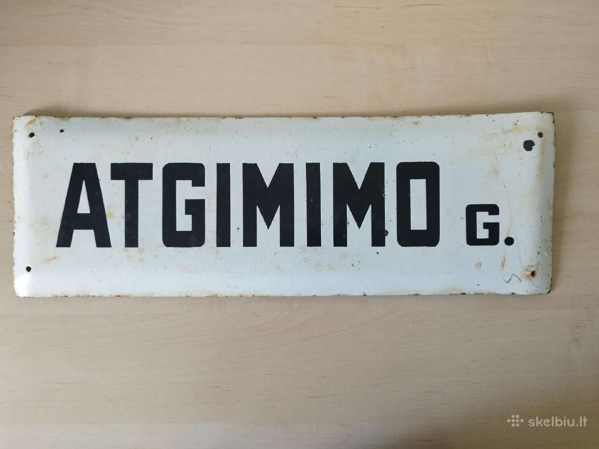 Emaliuota Atgimimo gatvės lentelė - nuotraukos Nr. 3