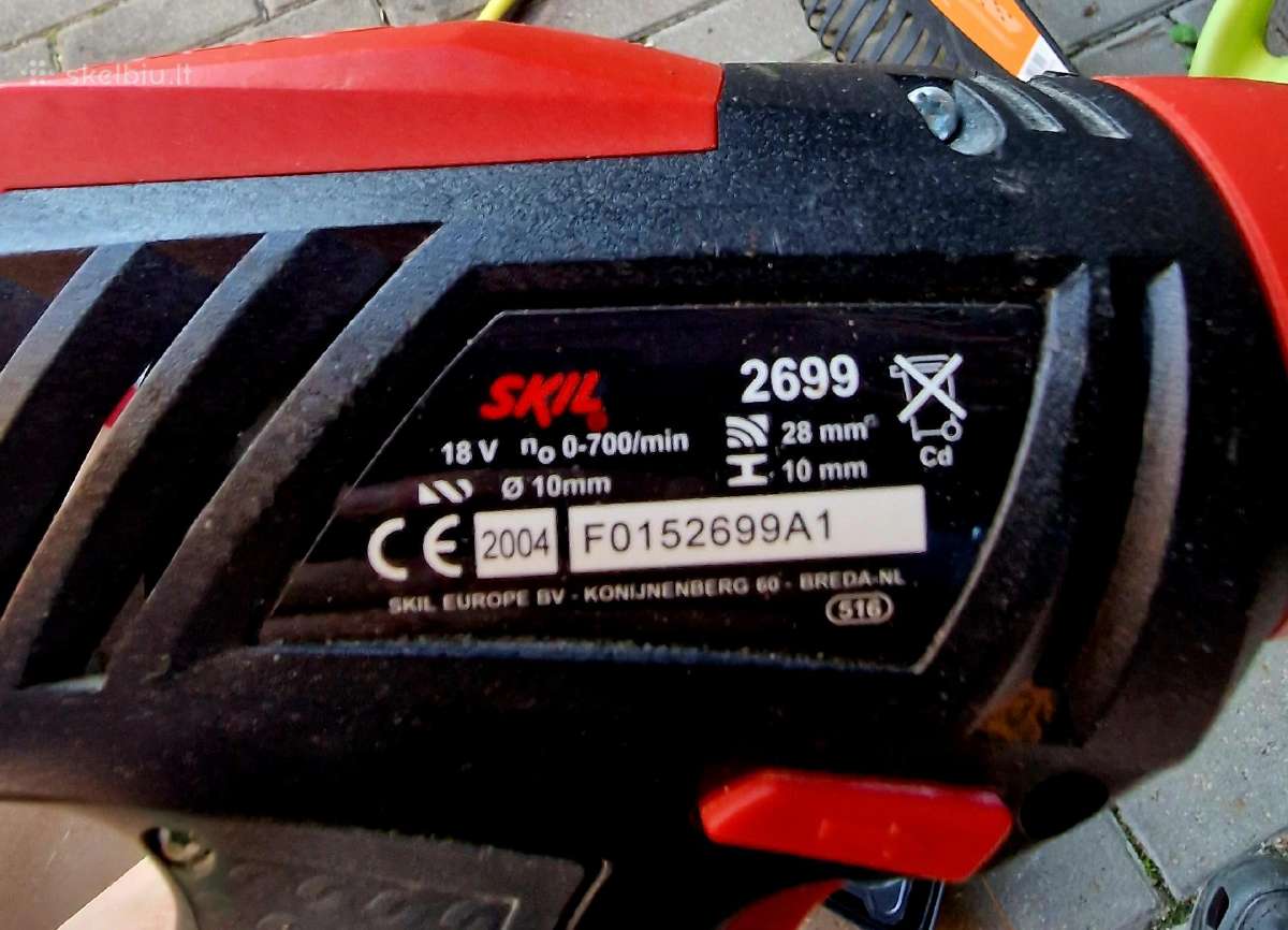 Skil18 V akumuliatorinis gręžtuvas–suktuvas - nuotraukos Nr. 2