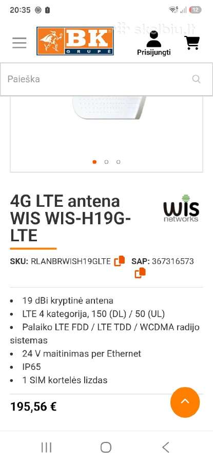 Interneto lauko antena visas komplektas - nuotraukos Nr. 4