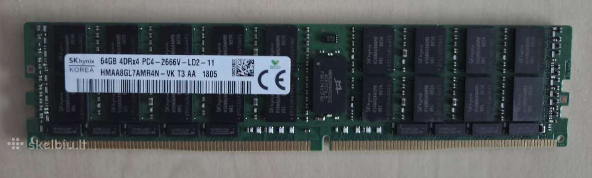 RAM Ecc Rdimm Ddr4 64gb, 32gb, 16gb, 8gb - nuotraukos Nr. 2