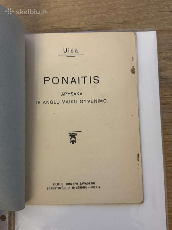 Antikvarinė knyga ,ponaitis apysaka 1908 m. - nuotraukos Nr. 2