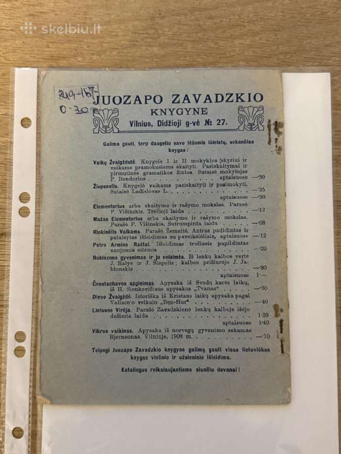 Antikvarinė knyga ,ponaitis apysaka 1908 m. - nuotraukos Nr. 5