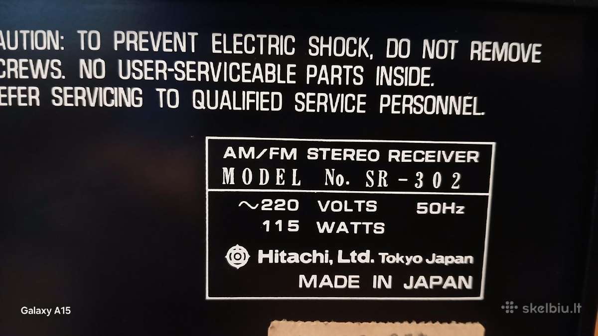 Geros būklės japonas Hitachi Sr-302 - nuotraukos Nr. 6