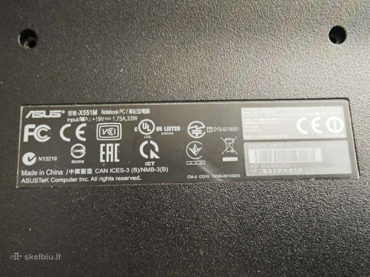 Asus x551m matrica su korpusu ir klaviatūra - nuotraukos Nr. 3