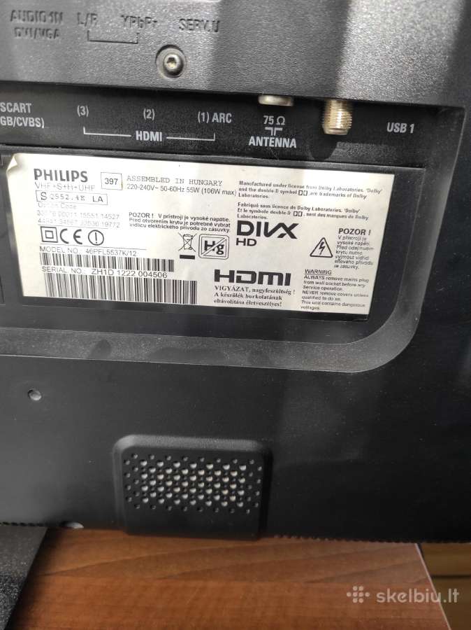 LED TV Philips 46pfl5537k/12 - nuotraukos Nr. 4