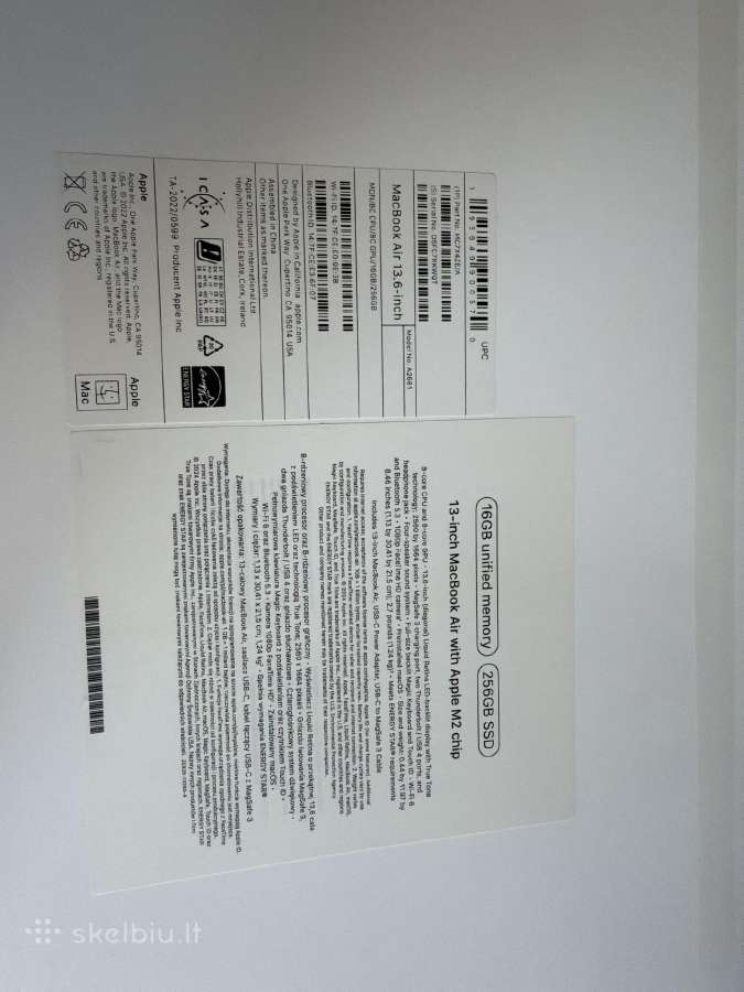 Mac book air M2 2022metu - nuotraukos Nr. 4