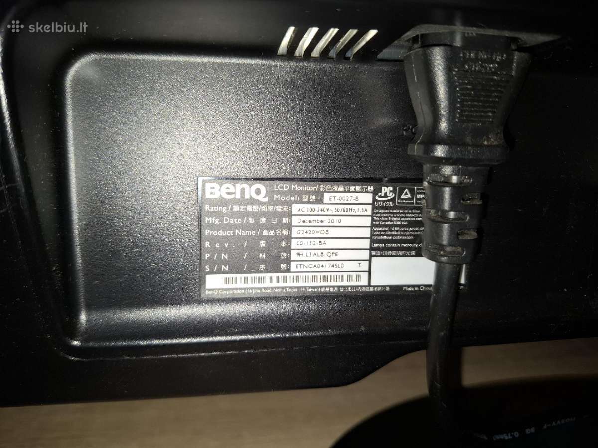 Benq monitorius 24" Full HD - nuotraukos Nr. 4
