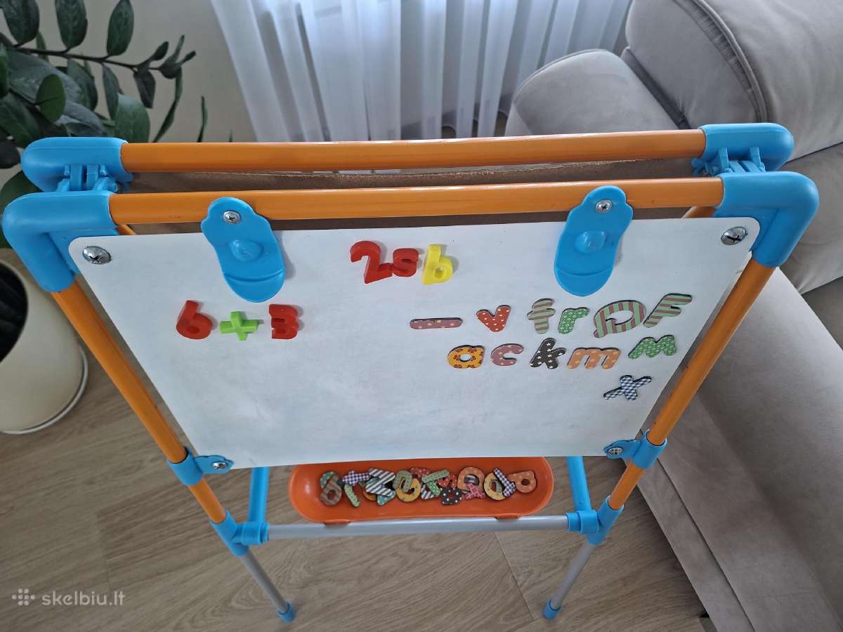Dvipusė piešimo magnetinė lenta vaikams - nuotraukos Nr. 4