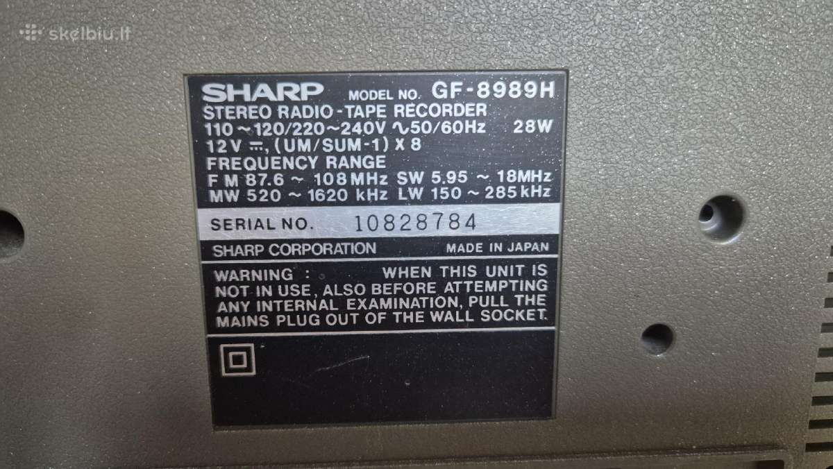 Sharp Gf-8989 - nuotraukos Nr. 8