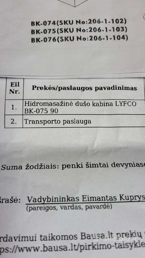 Parduodama hidromasažinė dušo kabina - nuotraukos Nr. 4