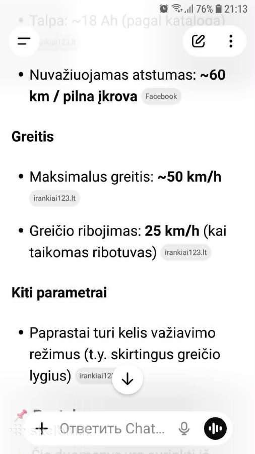 Galingas Paspirtukas EVO Ev-7 - nuotraukos Nr. 10