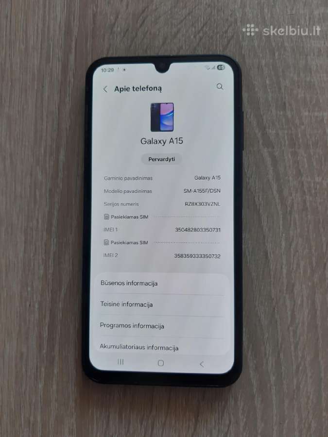 Samsung a15 128gb - nuotraukos Nr. 3