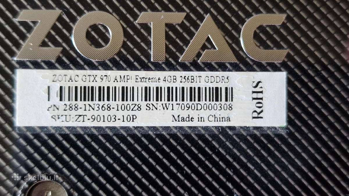 Zotac Gtx 970 Amp! Extreme 4gb 256bit Gddr5 - nuotraukos Nr. 3