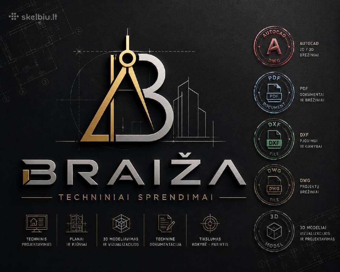 Autocad brėžinių braižymas / perbraižymas - nuotraukos Nr. 2