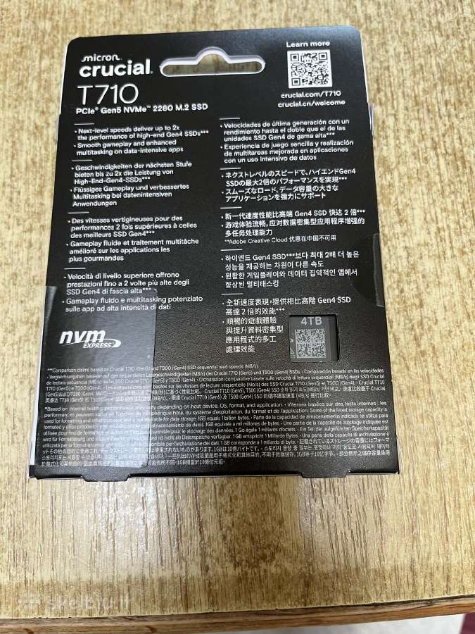 Crucial T710 4tb SSD gen5 - nuotraukos Nr. 2