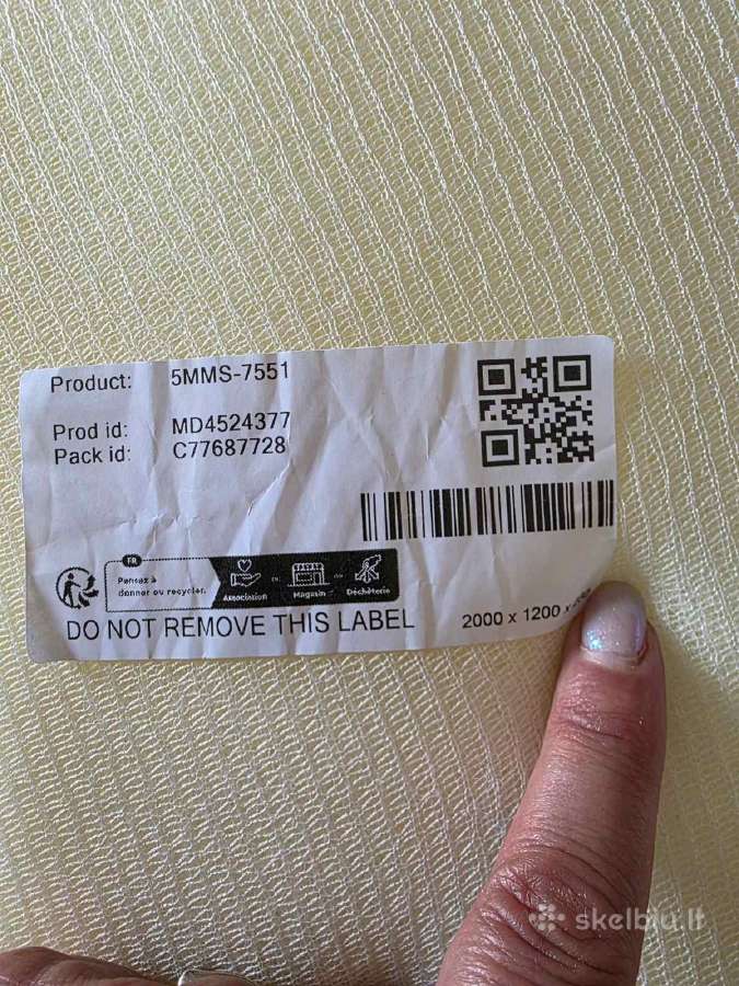 Lova Malm su 2 stalčiais, grotelėmis ir čiužiniu - nuotraukos Nr. 6