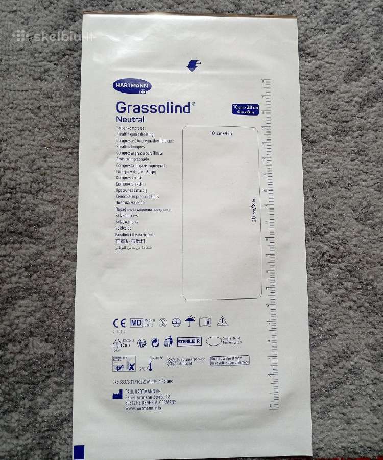 Grassolind sterilus tinklelinis tvarstis (30 vnt.) - nuotraukos Nr. 2