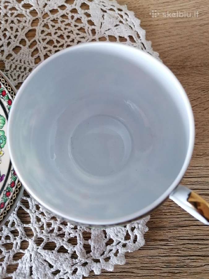 Porcelianinis puodelis su lėkštute - nuotraukos Nr. 6