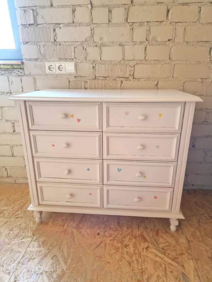 Lova+naujas čiužinys su spintelėmis ir komoda - nuotraukos Nr. 11