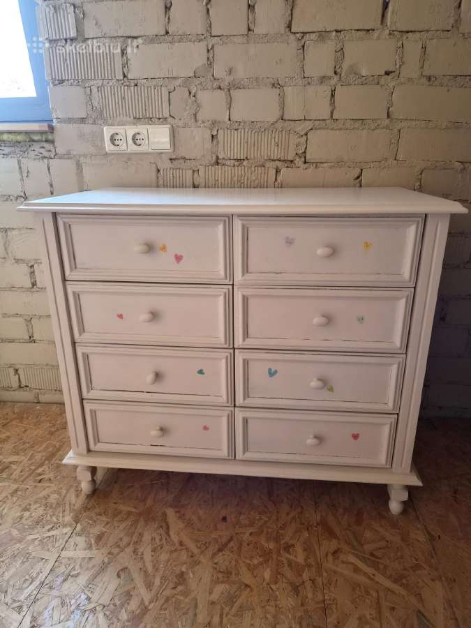Lova+naujas čiužinys su spintelėmis ir komoda - nuotraukos Nr. 12