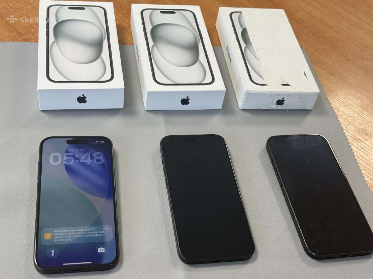 iPhone 15 už 400e ir 450eur su gerom baterijom - nuotraukos Nr. 5