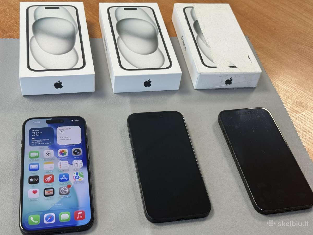 iPhone 15 už 400e ir 450eur su gerom baterijom - nuotraukos Nr. 6