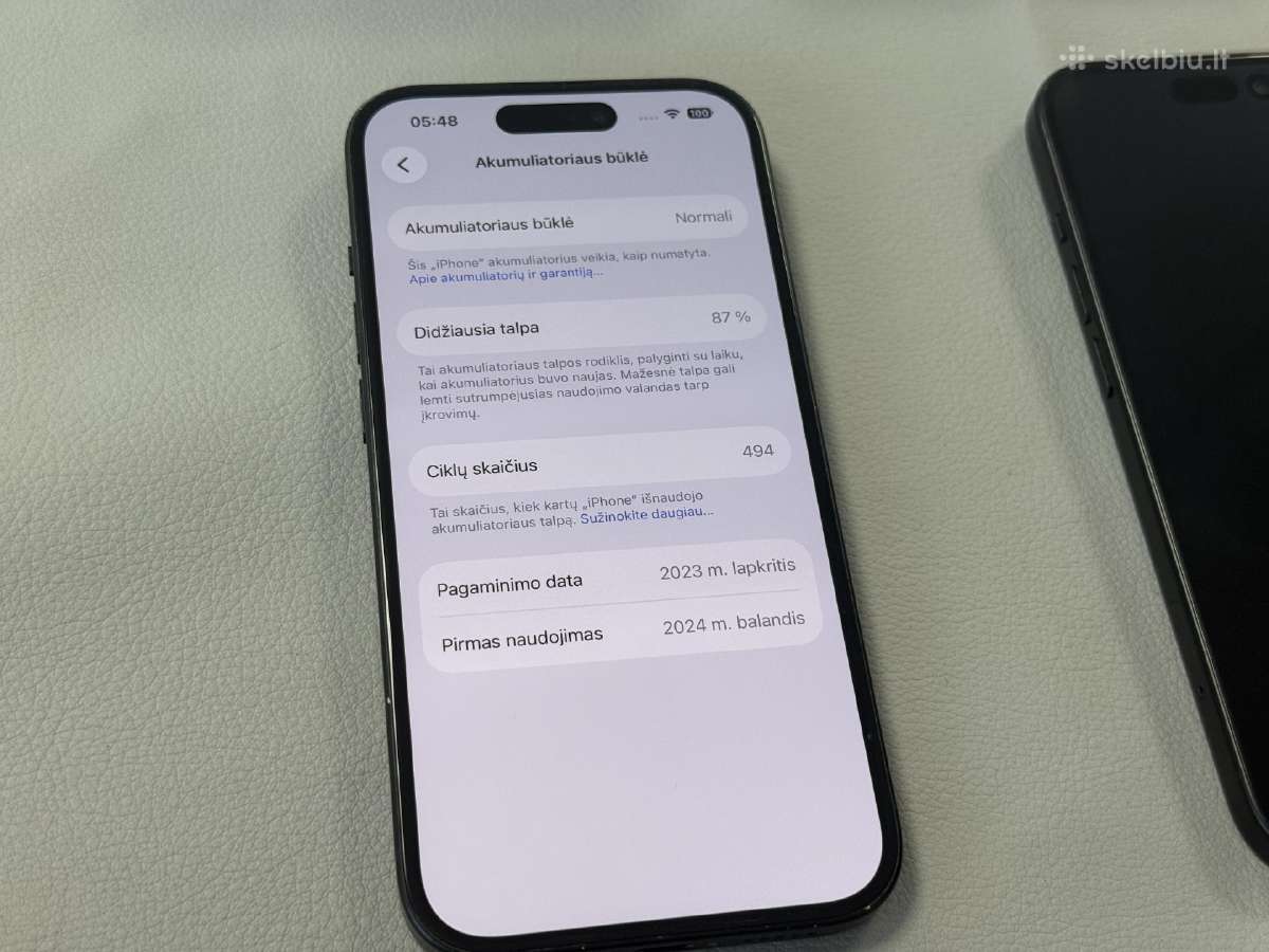 iPhone 15 už 400e ir 450eur su gerom baterijom - nuotraukos Nr. 7
