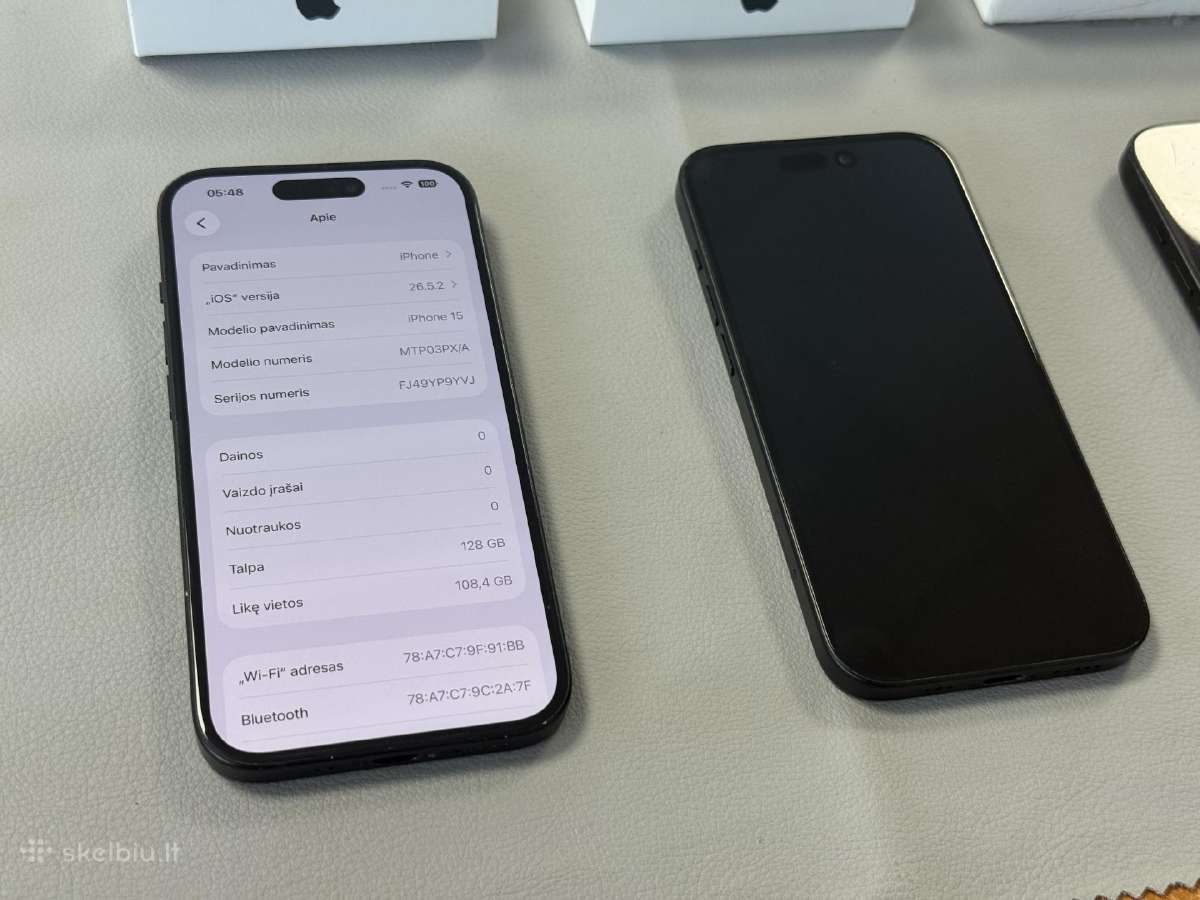 iPhone 15 už 400e ir 450eur su gerom baterijom - nuotraukos Nr. 8