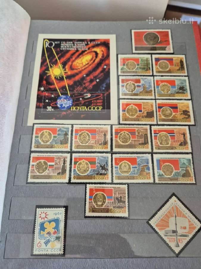 Ssrs pašto ženklų kolekcija 1966 - 1985 8 albumai - nuotraukos Nr. 3