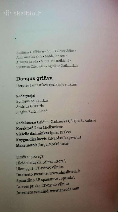 Dangus griūva: Lietuvių fantastikos apsakymų rinkt - nuotraukos Nr. 3