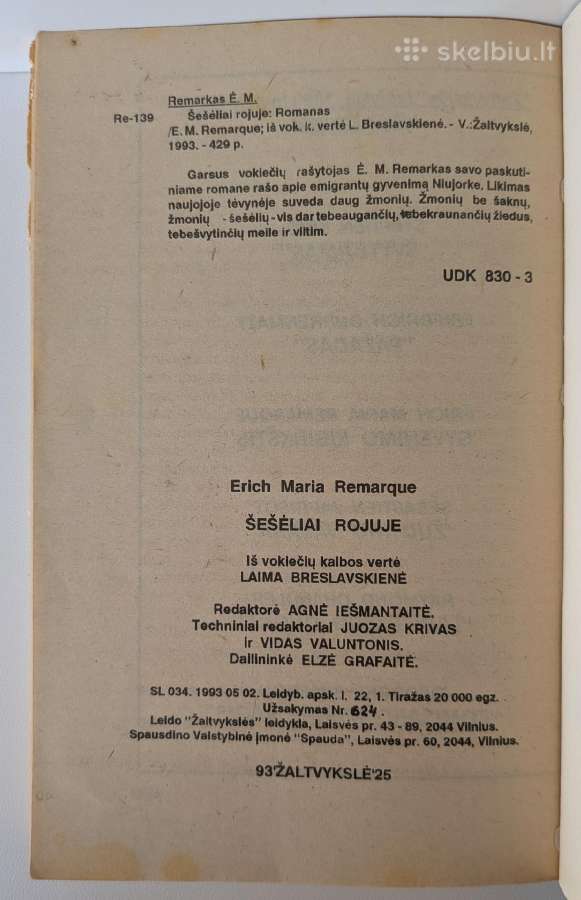 Šešėliai rojuje. E. M. Remarkas - nuotraukos Nr. 6