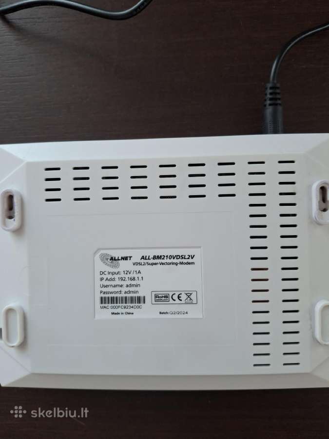 Allnet All-bm210 Vdsl2 modemas - nuotraukos Nr. 3